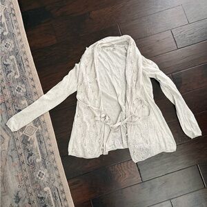 Anthropologie Knitted & Knotted Sweater size small oatmeal neutral